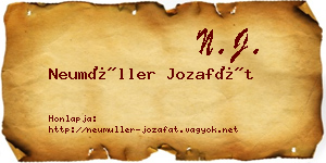 Neumüller Jozafát névjegykártya